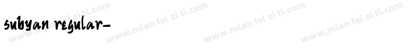 subyan regular字体转换